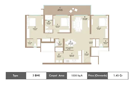 3 BHK Plan